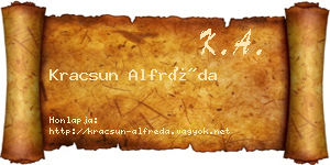 Kracsun Alfréda névjegykártya